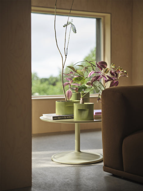 ridge planters by muuto on soft table