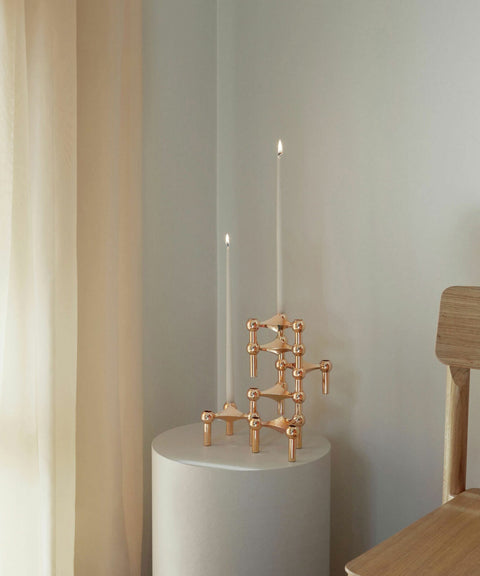 STOFF Nagel Candle Holder, Rose Gold