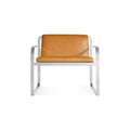 Skald Lounge Chair by Blu Dot in Canyon Leather, front view