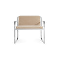 Skald Lounge Chair by Blu Dot in Stone Velvet, front view