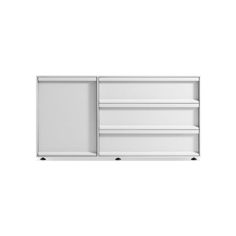 Superchoice 1 Door / 3 Drawer Credenza by Blu Dot in White, low front view