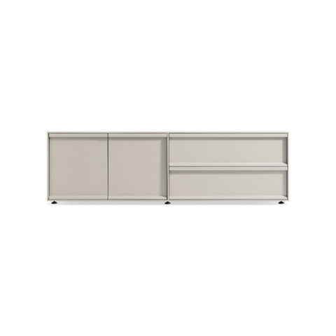 Superchoice 2 Door / 2 Drawer Console by Blu Dot in Putty, low front view