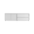 Superchoice 2 Door / 2 Drawer Console by Blu Dot in White, low front view
