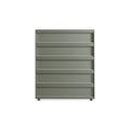 Superchoice 5 Drawer Dresser by Blu Dot in Grey Green, low front view