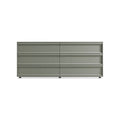 Superchoice 6 Drawer Dresser by Blu Dot in Grey Green, low front view