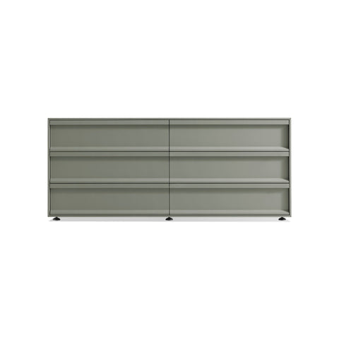 Superchoice 6 Drawer Dresser by Blu Dot in Grey Green, low front view