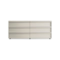 Superchoice 6 Drawer Dresser by Blu Dot in Putty, low front view