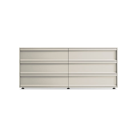 Superchoice 6 Drawer Dresser by Blu Dot in Putty, low front view