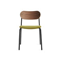 SideBySide Chair by Blu Dot in Walnut Loden Green and Velvet, front view