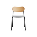 SideBySide Chair by Blu Dot in White Oak Maharam Mode In Intaglio, front view