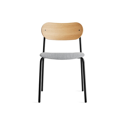 SideBySide Chair by Blu Dot in White Oak Maharam Mode In Intaglio, front view