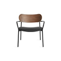 SideBySide Lounge Chair by Blu Dot in Walnut Maharam Meld In Panda, front view