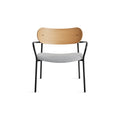 SideBySide Lounge Chair by Blu Dot in White Oak Maharam Mode In Intaglio, front view