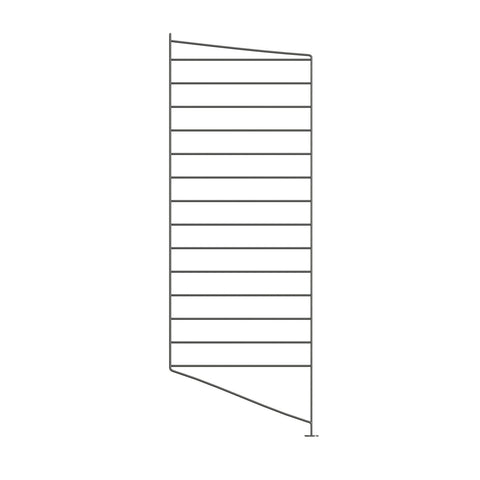 String® System floor panel in dark grey, 33.5" high, compact modular shelving side panel.