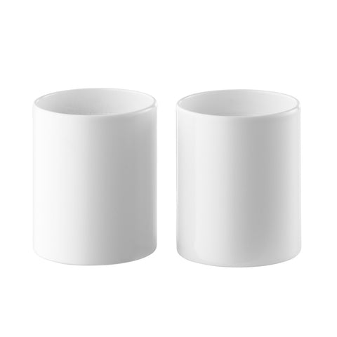 White floor panel extension caps, two-pack for String® System shelving