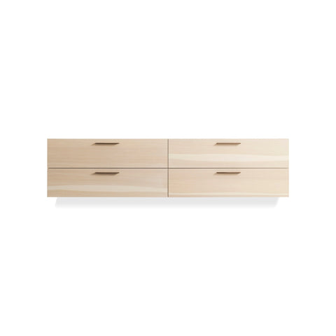 Shale 4 Drawer Wallmounted Cabinet by Blu Dot in Hickory, low front view