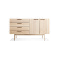 Shale 4 Drawer / 2 Door Credenza by Blu Dot in Hickory, low front view