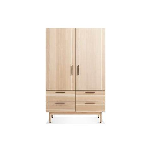 Shale Wardrobe by Blu Dot in Hickory, low front view