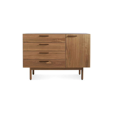 Shale 4 Drawer 1 Door Credenza by Blu Dot in Walnut
