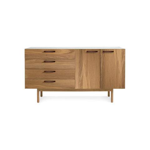 Shale 4 Drawer / 2 Door Credenza by Blu Dot in Walnut