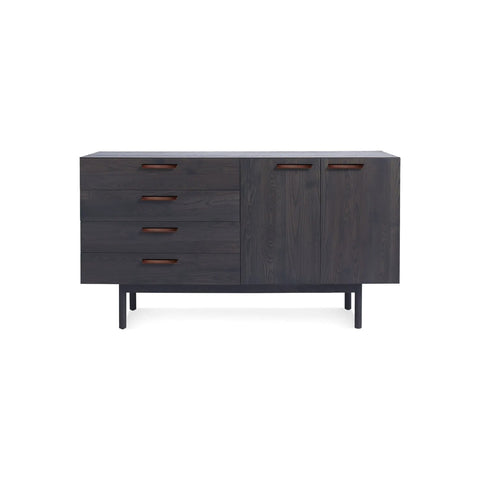 Shale 4 Drawer / 2 Door Credenza by Blu Dot in Smoke