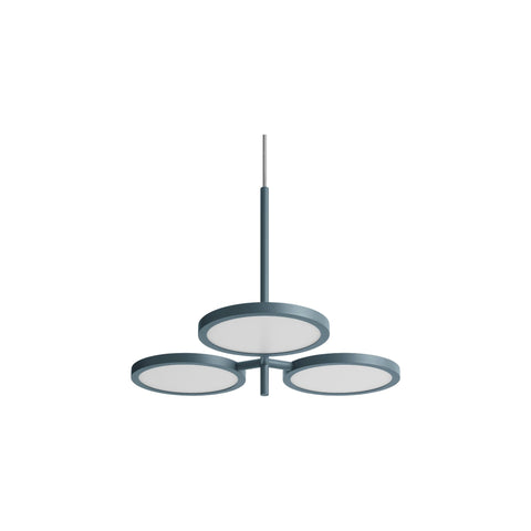 Shine On Large Pendant Light by Blu Dot in Marine Blue, low front view