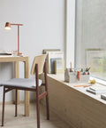 scandinavian playful office with furniture and accessories from muuto