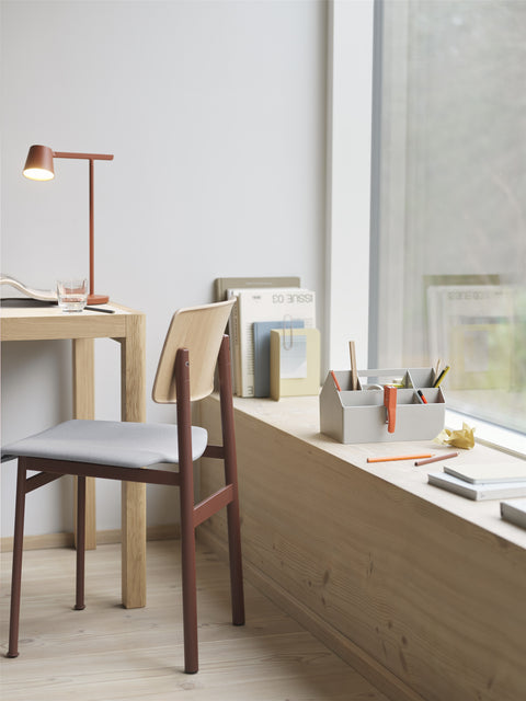 scandinavian playful office with furniture and accessories from muuto