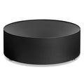Smokey Fire Pit by Blu Dot in blackened steel, front view