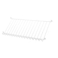 White Magazine Shelf Metal by String™ – Scandinavian modular shelving accessory for displaying books and magazines.