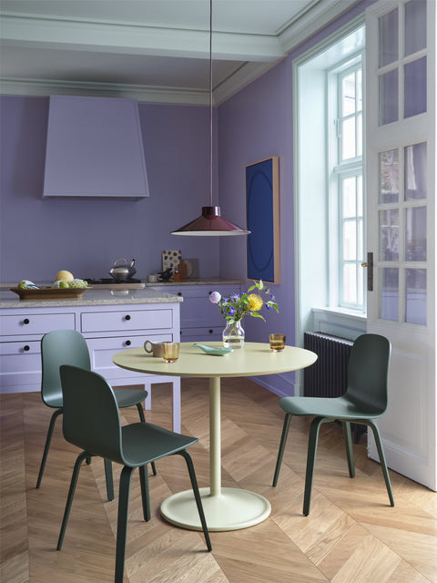 Visu dining chairs and soft table by muuto