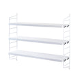 White lacquered String® Pocket shelf with white side panels – Scandinavian wall-mounted shelving