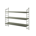 Sage String® Pocket shelf with matching side panels – contemporary Scandinavian modular shelving