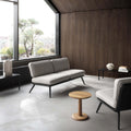 minimalist lounge sofa with black base by fredericia furniture 