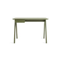 Stash Desk by Blu Dot in Olive On Ash, low front view