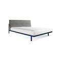 Station Bed by Blu Dot in Edwards Light Grey, Navy, king size
