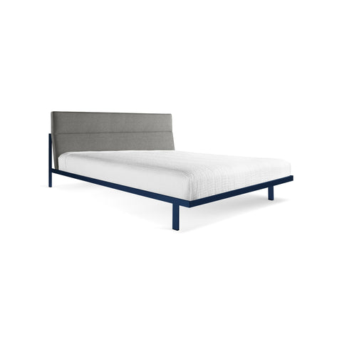 Station Bed by Blu Dot in Edwards Light Grey, Navy, king size