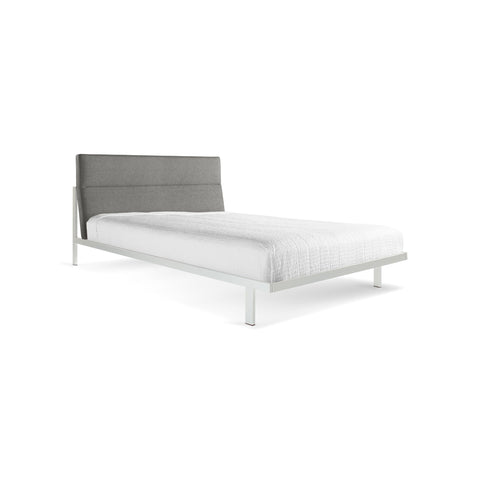 Station Bed by Blu Dot in Edwards Light Grey, White, full size
