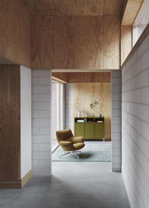 muuto doze lounge chair in an entryway 