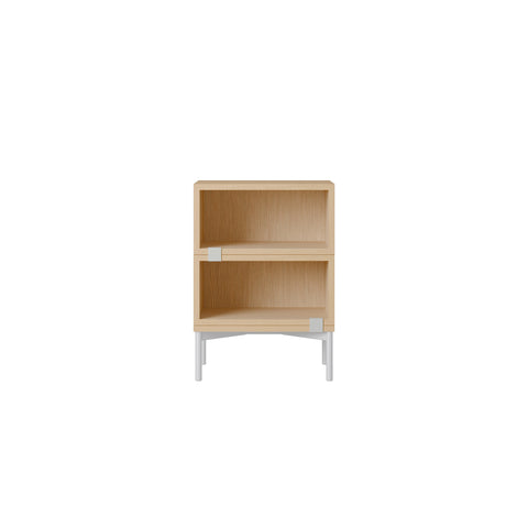 muuto stacked bedside table in oak configuration 1