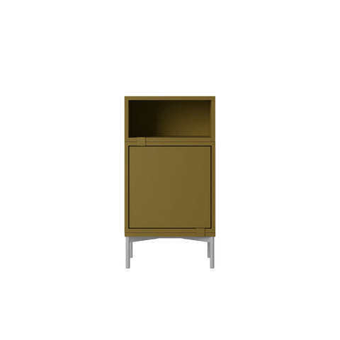 muuto stacked bedside table in brown green configuration 2