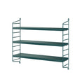 Green String® Pocket shelf with matching side panels – Scandinavian modular wall shelving