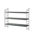 Grey String® Pocket shelf with matching side panels – contemporary Scandinavian modular shelving