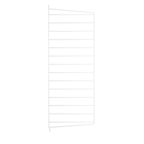 String® System wall panel in white, 29.5 inch height by 11.8 inch depth, versatile Scandinavian shelving element