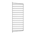 String® System wall panel in black, 29.5 inch height by 11.8 inch depth, modular Scandinavian shelving support
