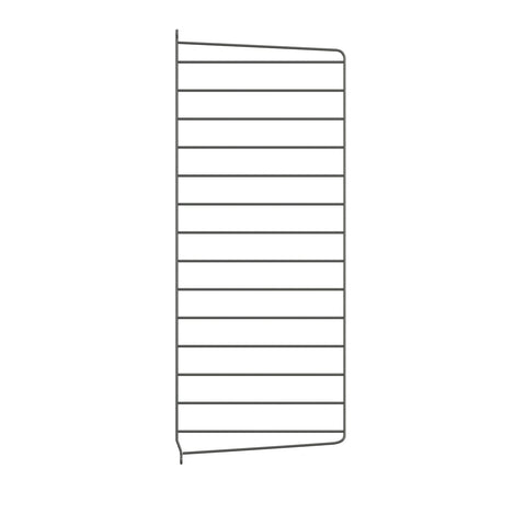 String® System wall panel in dark grey, 29.5 inch height by 11.8 inch depth, Scandinavian modular shelving component
