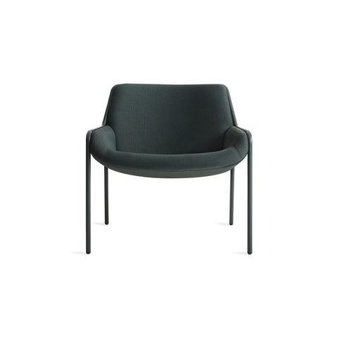 Tangent Lounge Chair by Blu Dot in Maharam Messenger In Everglade, low front view