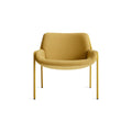 Tangent Lounge Chair by Blu Dot in Maharam Candor In Flare, low front view