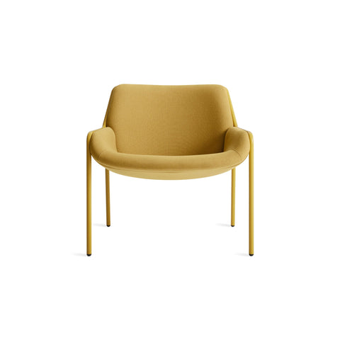 Tangent Lounge Chair by Blu Dot in Maharam Candor In Flare, low front view