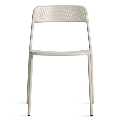Trim Chair by Blu Dot in Putty perforated powder-coated steel, front view